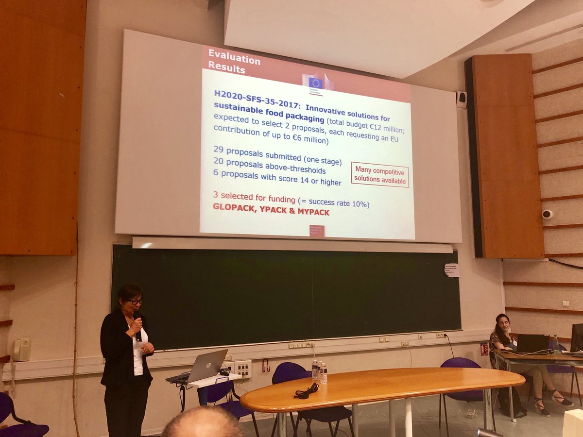 ChemaLagaron's tweet photo. I presented yesterday the H2020 project YPACK in France. The EU Officer attended the meeting and gave us the statistics: 29 proposals were submitted and only two were funded, one being YPAC. Finally, a third one was also funded.@iata_csic @bioinicia https://t.co/1ELwANKW9Y