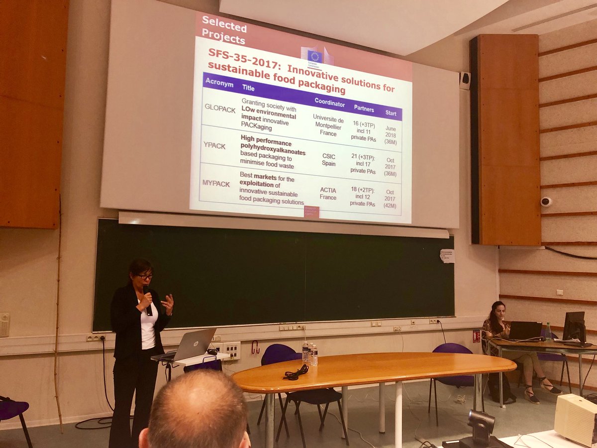 ChemaLagaron's tweet photo. I presented yesterday the H2020 project YPACK in France. The EU Officer attended the meeting and gave us the statistics: 29 proposals were submitted and only two were funded, one being YPAC. Finally, a third one was also funded.@iata_csic @bioinicia https://t.co/1ELwANKW9Y