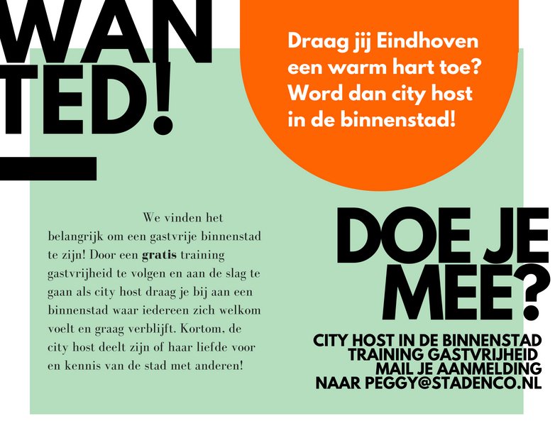 eindhoven247's tweet image. Eindhoven247 verzorgt het lokale projectmanagement &amp;amp; coördinatie voor 'Gastvrije Binnenstad'. Hiervoor zoeken we nog vrijwilligers die als city host aan de slag willen. Meld jij je aan? eindhoven247.nl/nl/nieuws/eind…