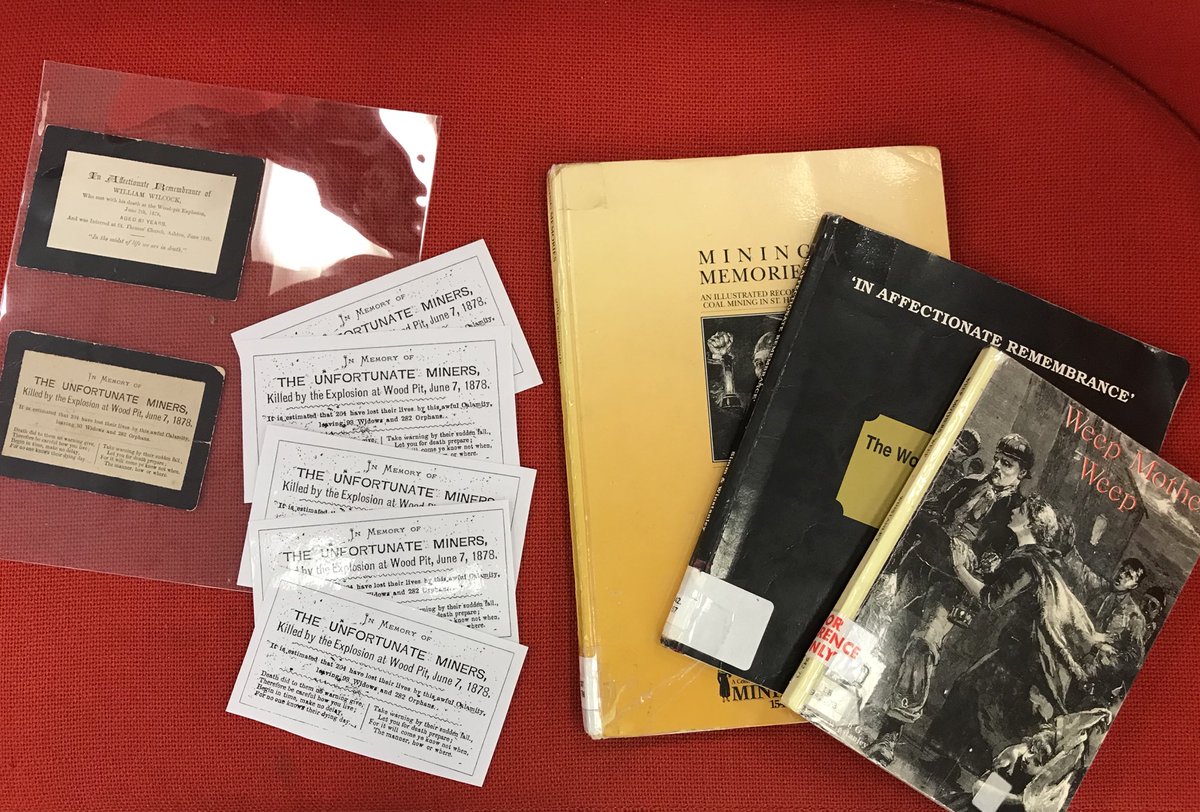 MandiB_'s tweet photo. Ready for #LeghValePrimarySchool children as they attend the last of the #WoodPitDisaster class visits this morning @STHLibraries #HaydockLibrary with ex miners @colinrooney2 and #EricFoster https://t.co/Hhm4koFL57