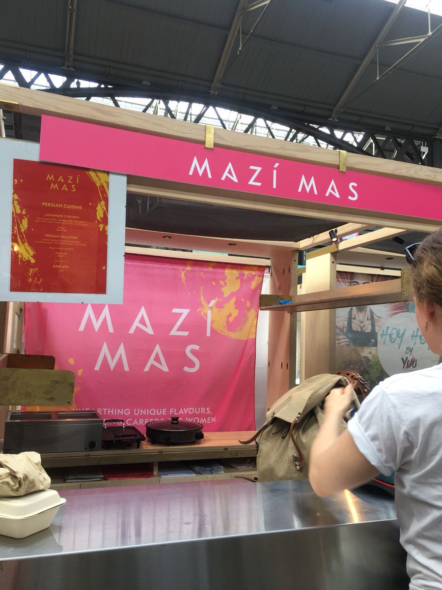 mayfield_press's tweet photo. Vibrant Fabric Backdrop and Foamex Header board printed by our sister company @Gpex for @eatmazimas at Spitalfields Market. To read more about this head over to here https://t.co/CtDXpkne6u #Mayfield #DoingMoreWithPrint #FabricPrinting https://t.co/E4nHJNhoj5