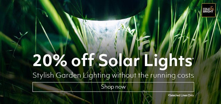Lighting_Direct's tweet image. Stylish garden lights without the running costs - Get your garden ready for less this year with 20% off selected Cole and Bright solar lights.
lighting-direct.co.uk/special-offers…