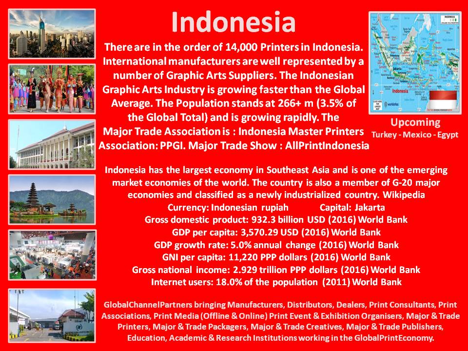 GlobalCPartners's tweet photo. The Major Trade Association is: Indonesia Master Printers Association: PPGI. Major Trade Show: AllPrintIndonesia. Upcoming Turkey – Mexico - Egypt. Find Out More On: https://t.co/DCY37hcCGk and/or @GlobalCPartners and/or https://t.co/QEOA7yu9xM https://t.co/gNN8j6J7Fb