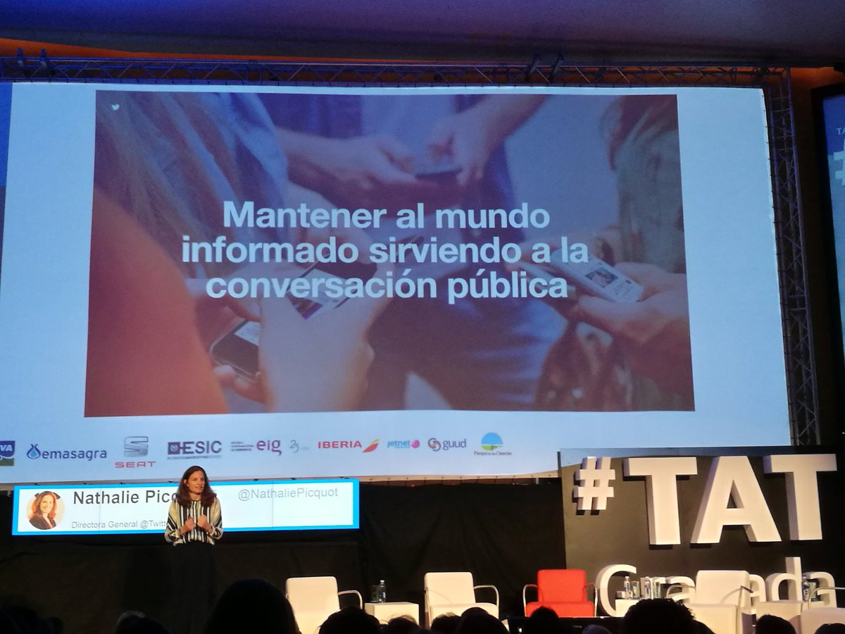 _usj_'s tweet photo. Hoy estamos en #TATGranada18 para seguir aprendiendo sobre twitter de la mano de personalidades como Pedro Duque @astro_duque, la  dtora.gral. de @TwitterEspana, el exvicepresidente mundial de CocaCola @MarcosdeQuinto y el premio nobel @JosephEStiglitz ¡Imposible perdérselo! https://t.co/khyGye40FN