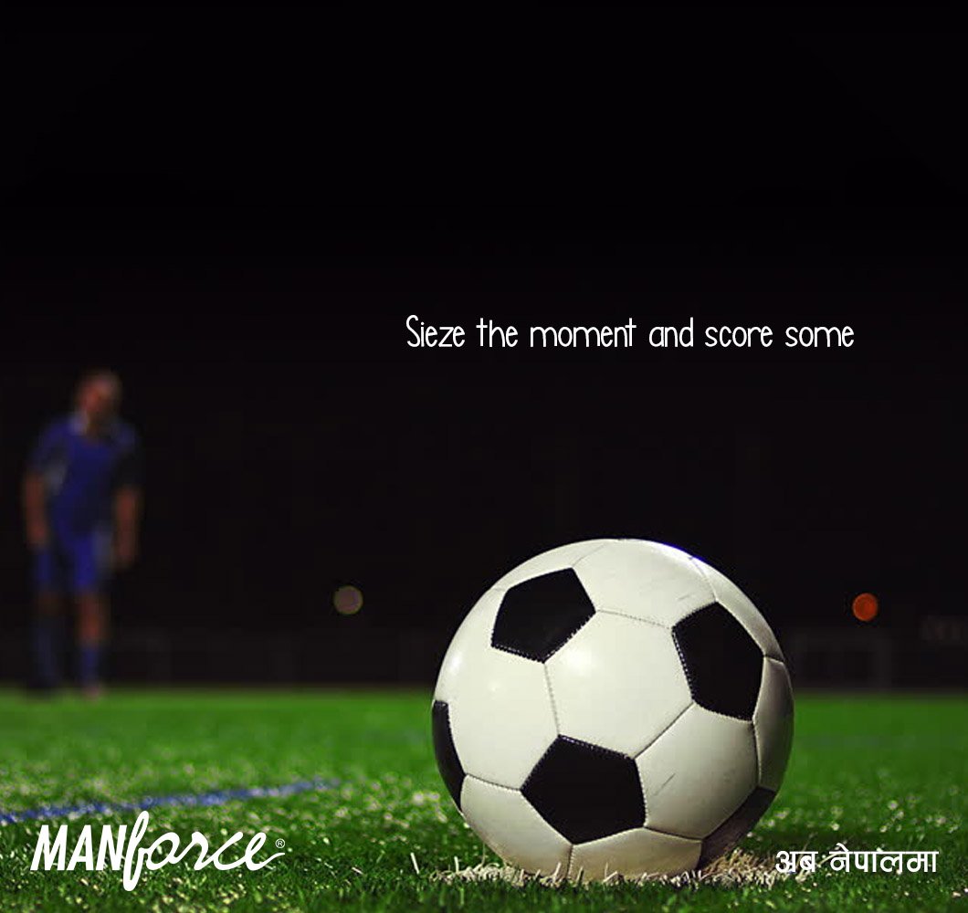 ManforceNepal's tweet photo. You have to seize the moment and score some!
#Manforce #NowInNepal https://t.co/6PHGfmzjQb