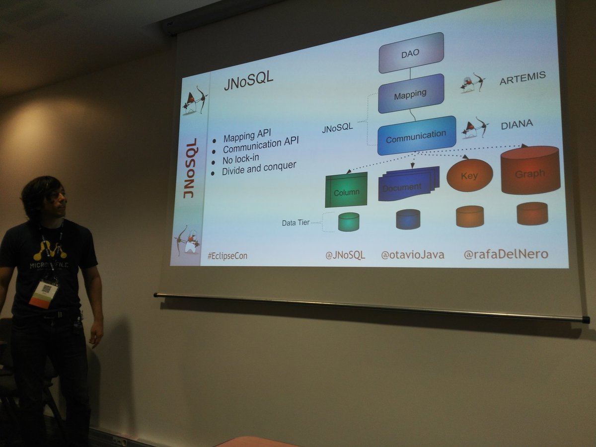emilyfhjiang's tweet image. @EclipseCon @RafaDelNero is pesenting how simple it is to use #jNoSQL 👍