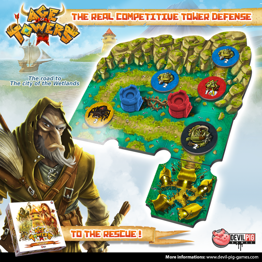 Devil_Pig_Games's tweet photo. AGE OF TOWERS

The City of Wetlands has remained hidden from other peoples of the region, even during the Kharnage era. 
It has kept all her knowledge of ancient arts and will not hesitate to use them.

https://t.co/EFMp6kxg2d

#AgeofTowers #DevilPig #boardgames #j2s https://t.co/qcLddTSpCz