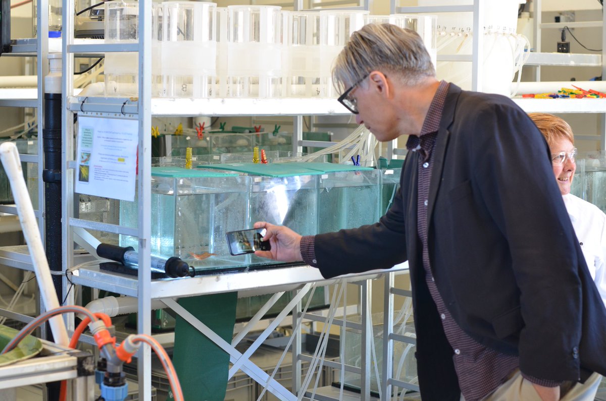 Klima- og miljømisteren foreviger en av rekene. #mikroplast #koraller #reker #forskning iris.no/home/klima-og-… <a href="/IRISNorge/">IRIS - Norge</a> <a href="/NORCEresearch/">NORCE</a>