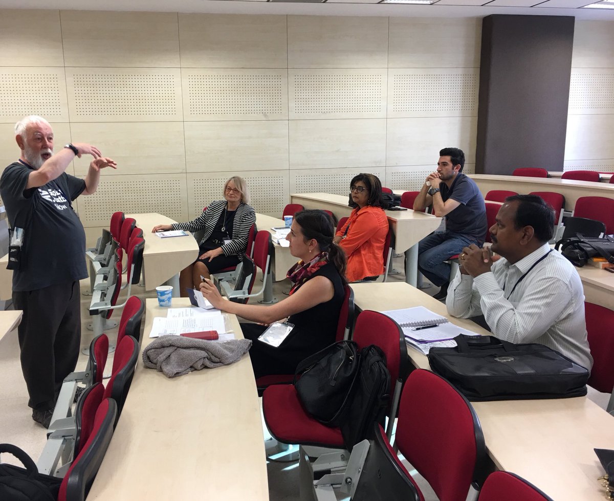 EgitimIau's tweet photo. Our esteemed participant, Dr. John Oversby from England, while showing his presentation named "Innovative Questions Generating Across STEM" at the 2nd day parallel sessions of @WorldSTEMed #WSEC2018 #STEM @hamideertepinar @DevrimAkgunduz @bcavas https://t.co/2WQ3qpjmsr