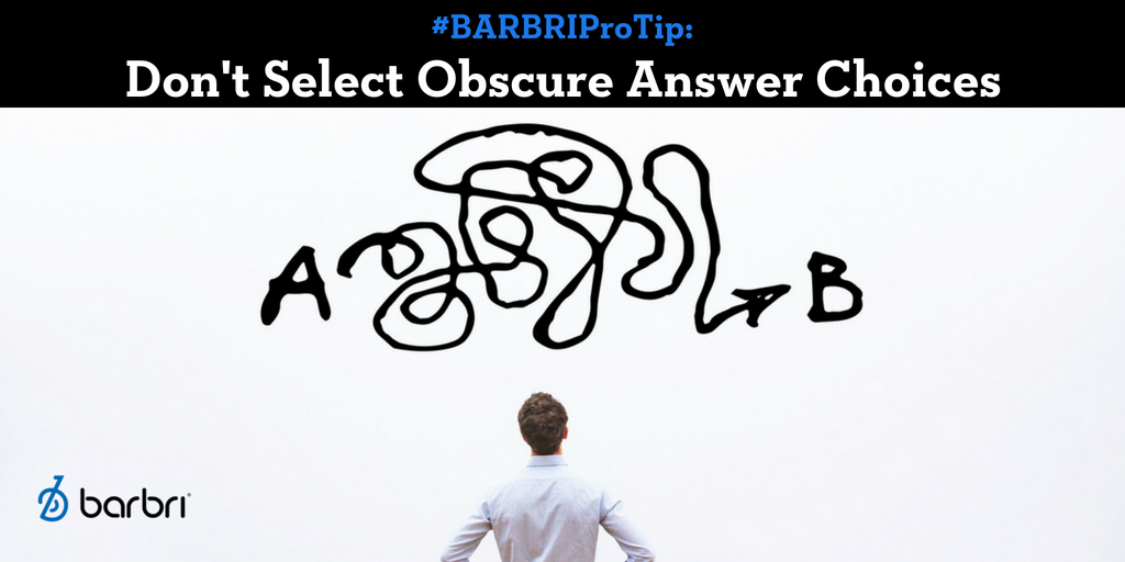 barbri's tweet photo. Trust what you know. Don't overthink it. Watch this video for a #BARBRIProTip about how to avoid spending too much time on one answer choice: https://t.co/iBB9yR9xV2 #BarExam #OwnTheBar https://t.co/fqfM5GYrZ1