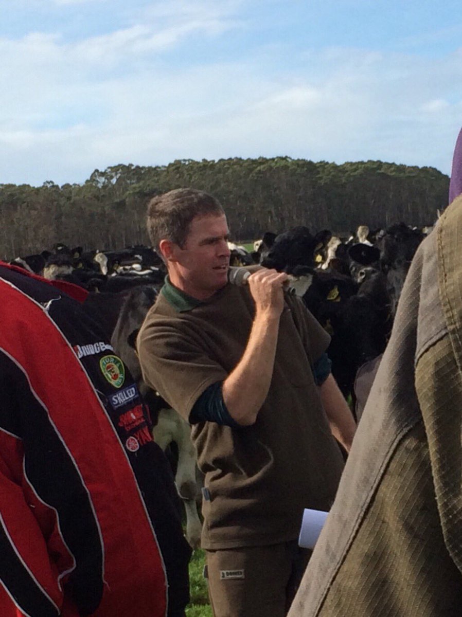 Focus farm field day at Fields property at Montagu. About 8 degrees plus wind chill and this tough ex-kiwi is in short sleeves. Dave Field giving us an update. <a href="/TIADairy/">TIA Dairy</a> <a href="/dairy_tas/">DairyTas</a>