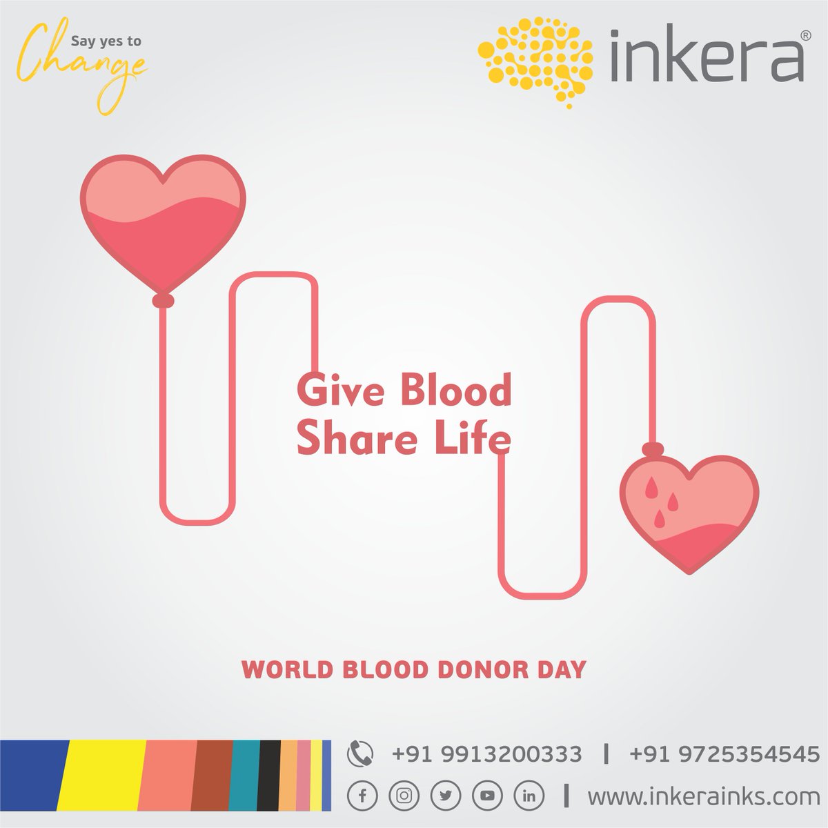 inkeraindia's tweet photo. WORLD BLOOD DONOR DAY
Give Blood. Share Life.
#Inkera #Brand #Rising
#Glue&Grits #MetallicInk #Cromalux #EngraverInk #CoralRed #CanaryYellow
#InkjetInks #DigiTileInks #CeramicRawMaterial #DecorativeTiles #GVT #FloorTiles #WallTiles
#ChangeForTheBetter #SayYesToChange https://t.co/c4TzwjSBiJ