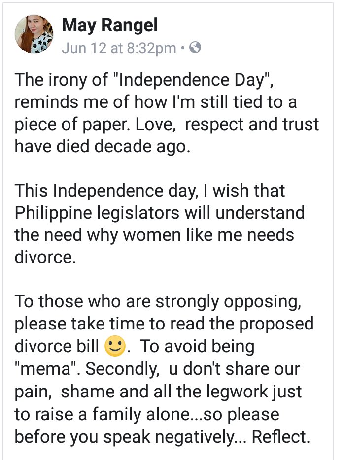 WAntilegando's tweet photo. #DivorcePilipinas #IndependenceDay #DivorcePhNow https://t.co/uAUpnaxjlf