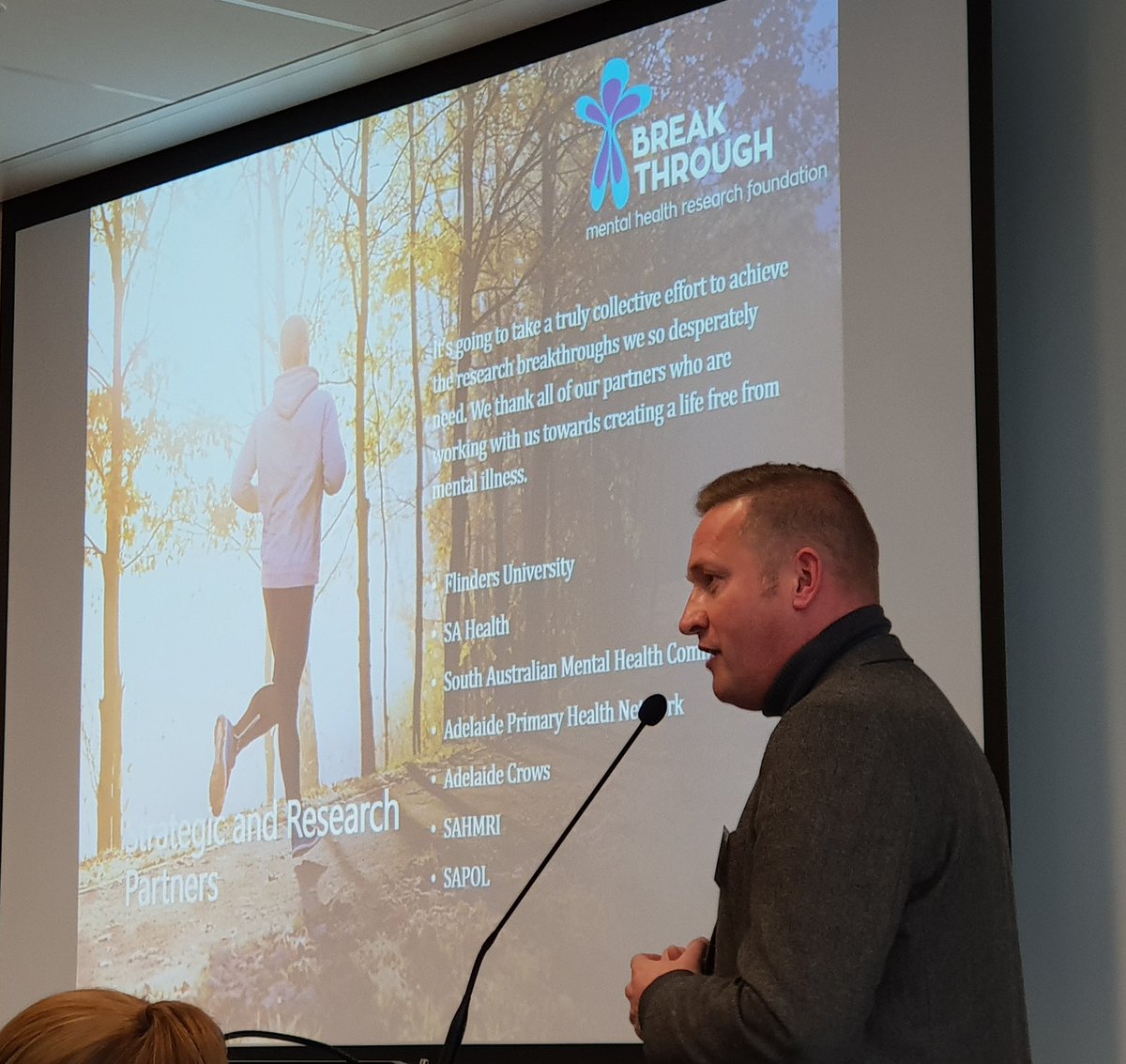 carmela_sergi's tweet photo. Inspiring presentation about the Breakthrough mental health research foundation @BreakthroughMHR. A big thank you to John Mannion for supporting our Mental Health workshop today. https://t.co/YSZfMOLk2F