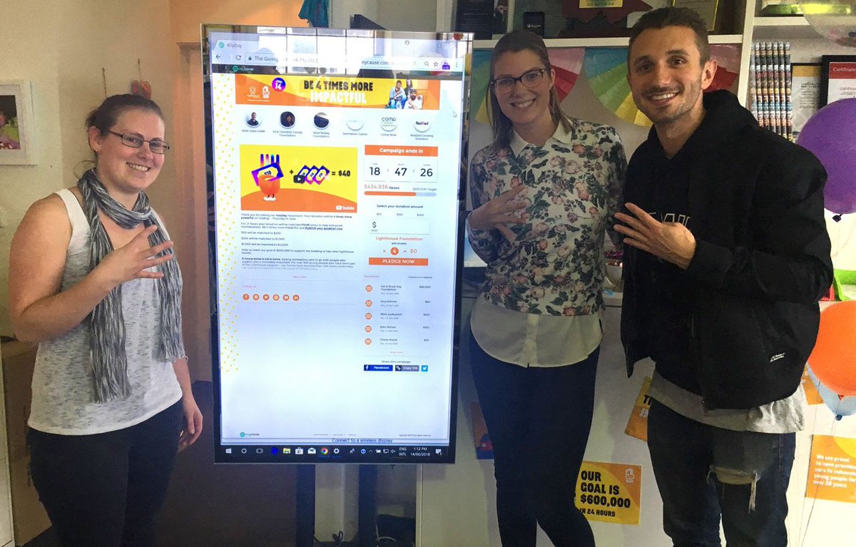 CompNowTweets's tweet photo. Michelle &amp; Lea from @CompNowTweets with Tommy Little at #4UpDay headquarters for @LighthouseFdn! Donate today and have your donation quadrupled! https://t.co/mnf4rgo5Ph
