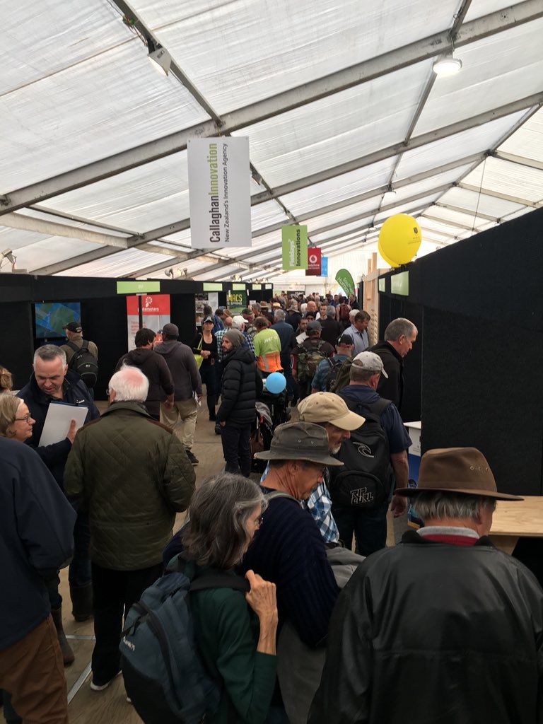 jolenehellund's tweet photo. A day out at New Zealand’s National Fieldays looking at the future of farming and celebrating 50years of Fieldays - who do I see? Jerry and Riley super sized #Fieldays #mysterycreek @HotMustardComms #keepingitinthefamily #marketing #advertising #nzfarming #farming @FieldaysNZ https://t.co/fUkxwIoNbo