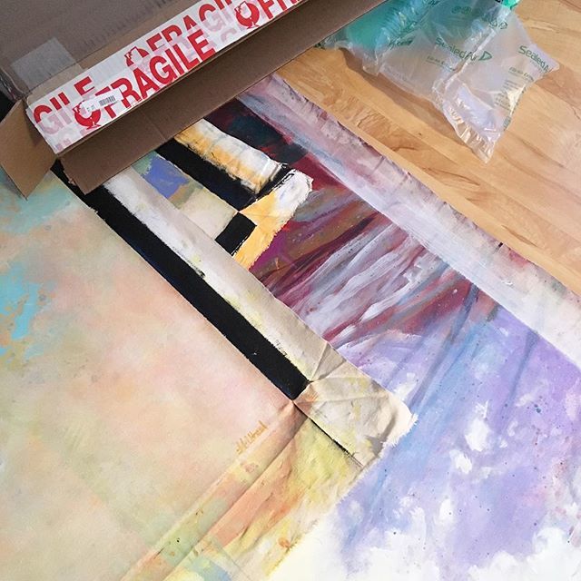 Home again. Unpacking canvases, building  stretchers and getting ready for Art Alchemy’s upcoming show, Infinity...Friday at 7 #comoxvalley  #bcartshow #weareyqq #weareyqqcreatives ift.tt/2y9Yhmd