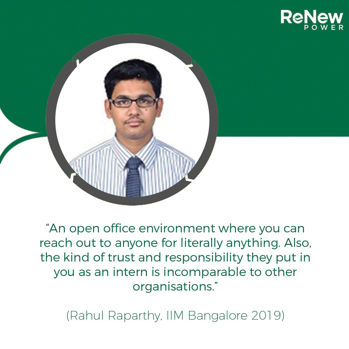 ReNewCorp's tweet photo. With us, work is a whole lot of learning and fun, and we're not saying this! :) #LifeAtReNew #InternLife https://t.co/fNo8y6pJMT