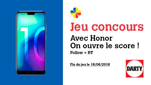 Darty_Officiel's tweet image. Coup d’envoi sur les cadeaux ! Grâce à #Honor ne manquez plus aucun match. ⚽ Follow + RT @Honor_FR et @Darty_Officiel pour tenter de gagner le #Honor10 et profiter de son écran FullView 5.85&quot; 😍 À vous de jouer !