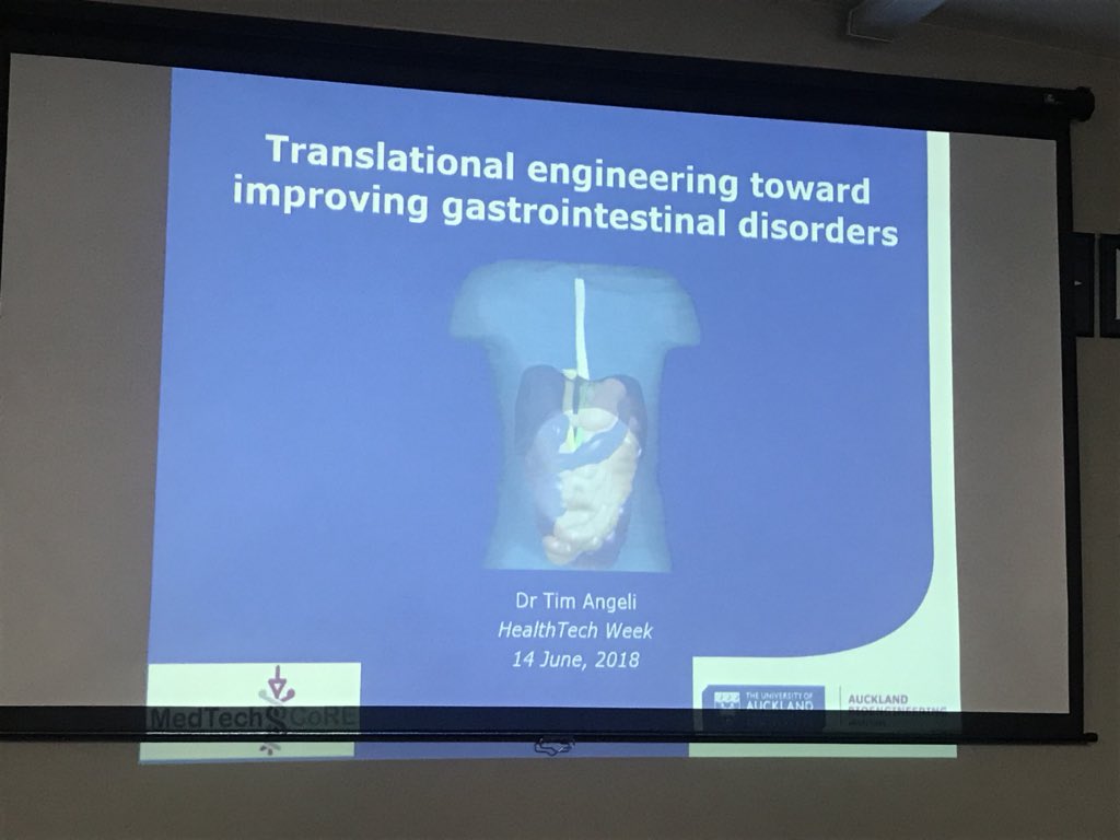 ABI_bioeng's tweet photo. Bioengineering approaches to gastrointestinal diagnostics and therapeutics - Dr @TimAngeli shares the work ongoing in ABI in this area

#medtechnz #HTWNZ18 https://t.co/sU3nhiCcnQ