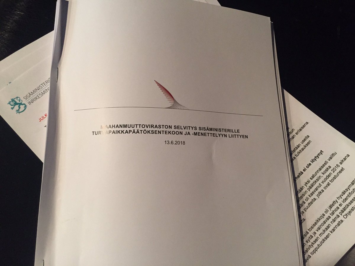 JohannaLaisaari's tweet image. Migrin selvitys turvapaikkapäätösten ja -menettelyyn liittyen julkaistaan juuri. #turvapaikka #selvitys #los #oikeusturva #oikeussuoja