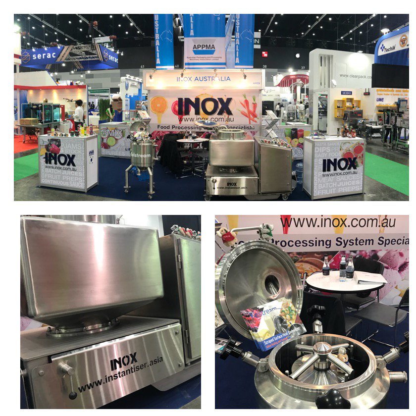 inoxaustralia's tweet image. Inox has considerable expertise in the design, supply and installation of food processing systems for the food manufacturing sector for small, medium and large manufacturers. #propakasia2018 #appma #mix #cook #cool