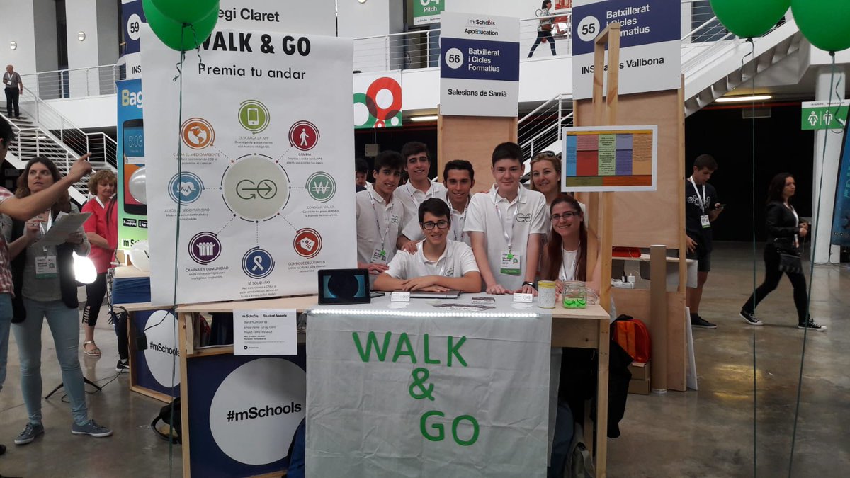 claretbarcelona's tweet photo. Walk &amp; Go,app que premia el caminar en comunitat aconsegueix el 1r premi de mSchools students awards 2018 en la categoria App Education. Format per format per Pol Alonso, Magí Chavarria, Jordi Pérez de Arenaza, Ignasi Torres i Francesc Torres. Enhorabona!
https://t.co/9P3SnZOp7B https://t.co/NvvJZ4KOz7