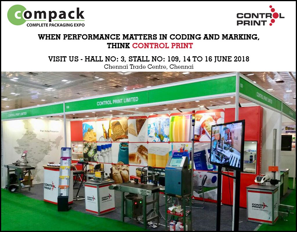 controlprintltd's tweet photo. When Performance Matters in Coding and Marking, Think Control Print.
Visit us - Hall No: 3, Stall No: 109, 14 to 16 June 2018, Chennai Trade Centre, Chennai
#COMPACK_Expo #CIJ #controlprintltd https://t.co/HdDLJw7Puj