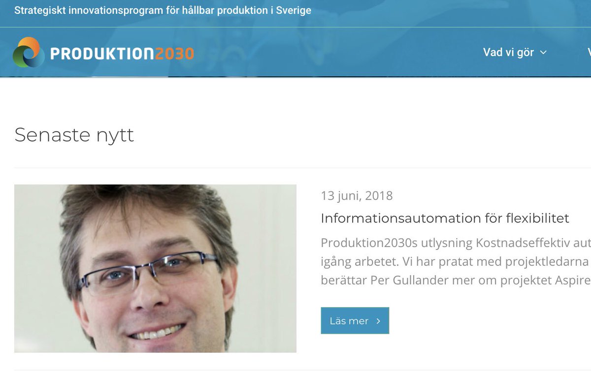 Produktion2030's tweet photo. Vår förra utlysning Kostnadseffektiv #automation resulterade i åtta nya projekt. Läs mer om nystartade projektet Informationsautomation för flexibilitet:
https://t.co/O3wKnW7Plh
#smartindustri #digitalisering
@SwereaIVF https://t.co/eu8NdG6B8o