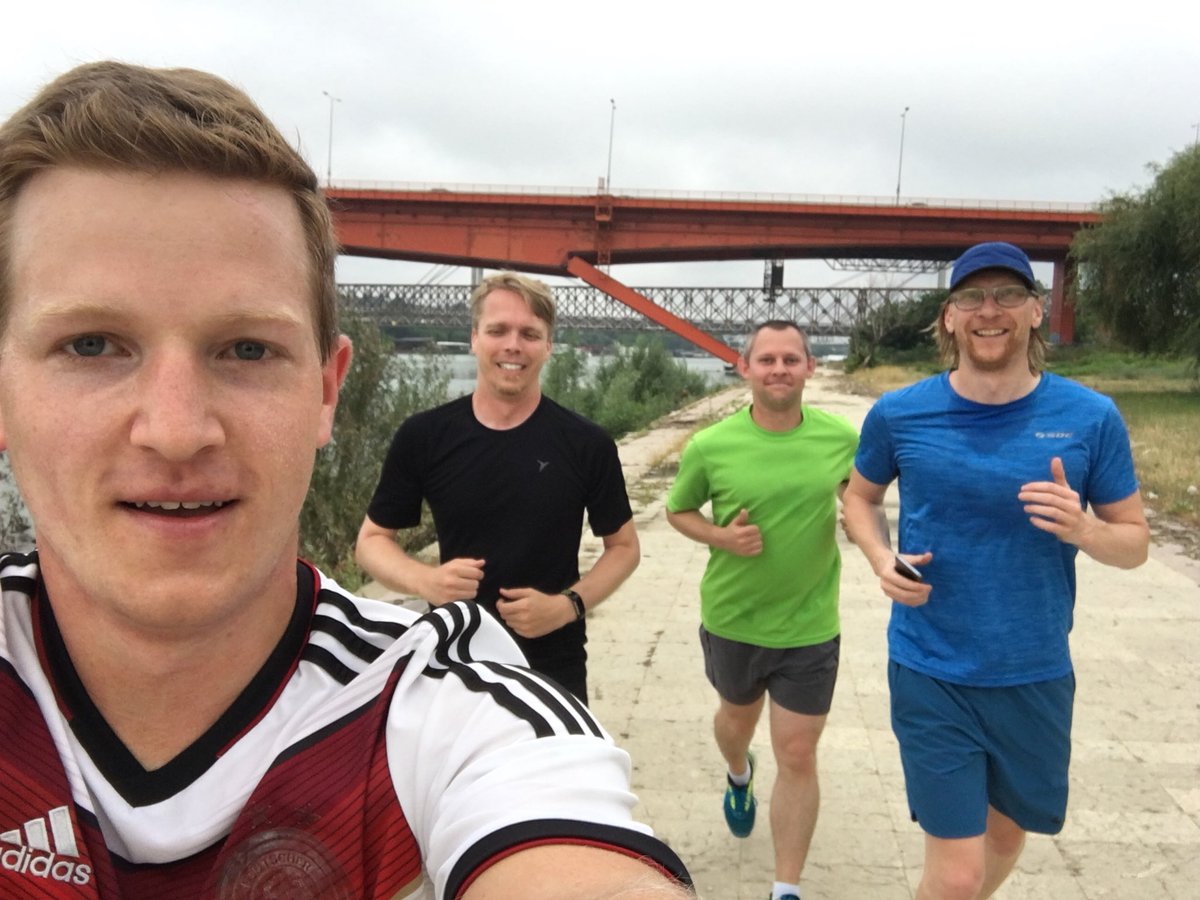 Exhausted picture of us running through Belgrade 