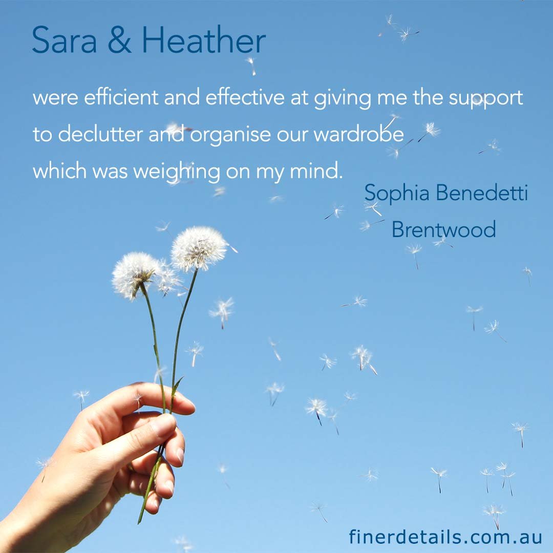 FinerDetails's tweet photo. [testimonial]

Thank you for your support to organise our wardrobe :) Sophia

#finerdetails #Perth #concierge #yourconicerge #getorganised #declutter #decluttertime #organisewardrobe #organiseclothes #tip #advice #conciergePerth #betternow #testimonial #clutter #perfectsolution https://t.co/HNFo7WshFN