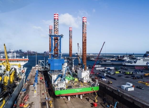 MBMConsultancy's tweet photo. New shoe fitting for A2SEA vessel: #A2Sea jack-up #SeaInstaller underwent an eight-day refurbishment at #DamenShiprepair #Dunkerque in France ahead of turbine installation work on Otary's 309MW #Rentelwindfarm in the Belgian North Sea.
@Geo_Sea
RT@
https://t.co/o9Rb4gy91D https://t.co/wjWcTk5XDk