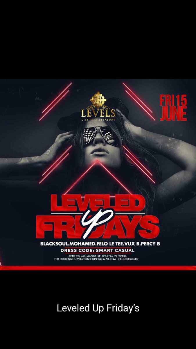 mtshalibanele95's tweet photo. Free Entrance
#Levelspta
450 Madiba Street Arcadia https://t.co/aPjjDxKnt0