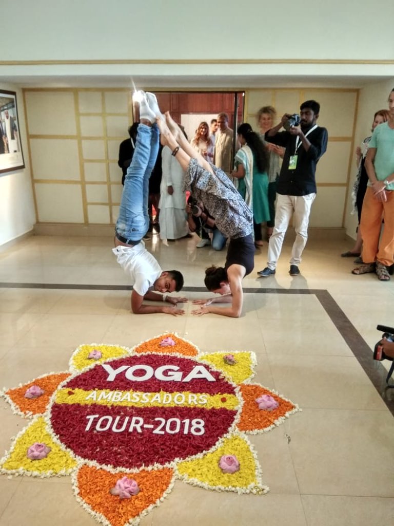 balakiran_ias's tweet photo. #YAT2018 Yoga Ambassadors Tour 2018 begins in Kovalam today. 56 Ambassadors from 23 countries will experience the rich Yoga heritage of Kerala across 8 days. @KeralaTourism https://t.co/23l07Ee7mk