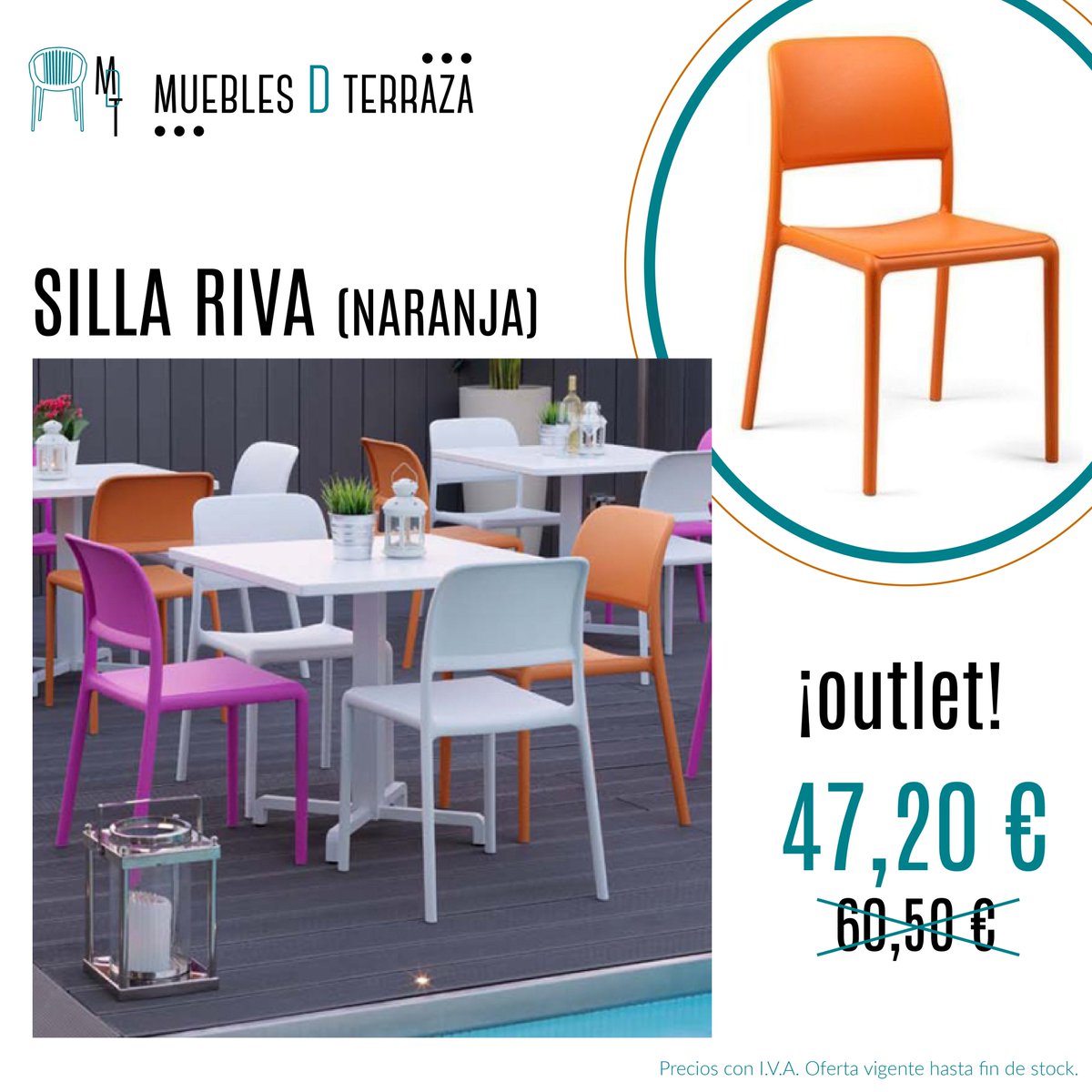 MueblesDTerraza's tweet photo. Descubre todas nuestras #ofertas en la sección de #outlet #online en https://t.co/TYSlfCqmxa … ¡Sillas de terraza y jardín al mejor precio! #FelizJueves https://t.co/7U1jnB25Fo
