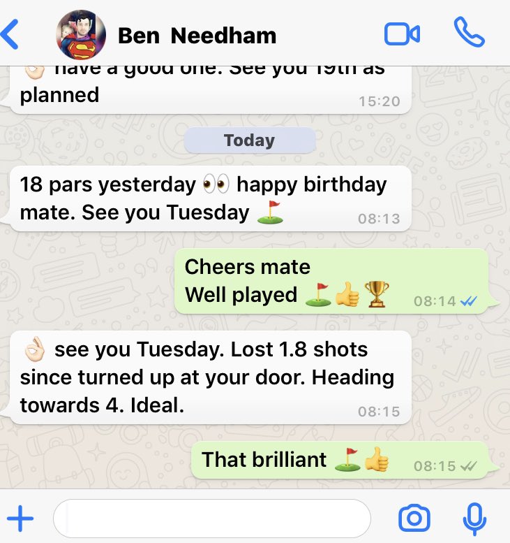 scottyhowarth's tweet photo. Great feedback from one of players ⛳️🏆 #jobsatifaction https://t.co/lE4mJhLRVR