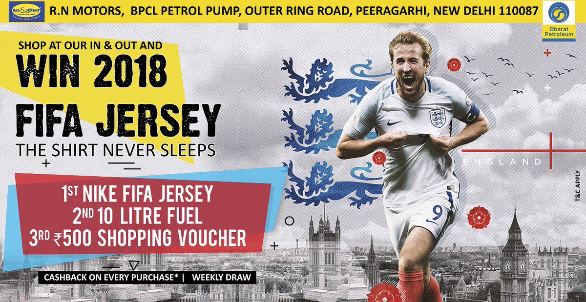 shaifalisinghc's tweet photo. #FifaWorldCup2018 fever sets in at #InandOutstore at BPCL fuel station RN Motors, Peeragarhi #Delhi. Shop at the Store now to win #FIFAjersey, free fuel, store shopping voucher & cashback every week!!
#convenienceshopping
#FIFA18WorldCup
@BPCRetailDelhi https://t.co/vmCrQiE211