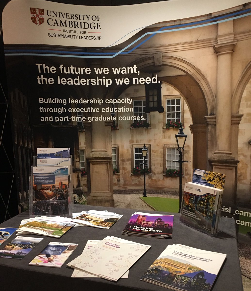 Early start at the @Ethical_Corp #RBSEU summit. The @cisl_cambridge stand is up and ready for day two!