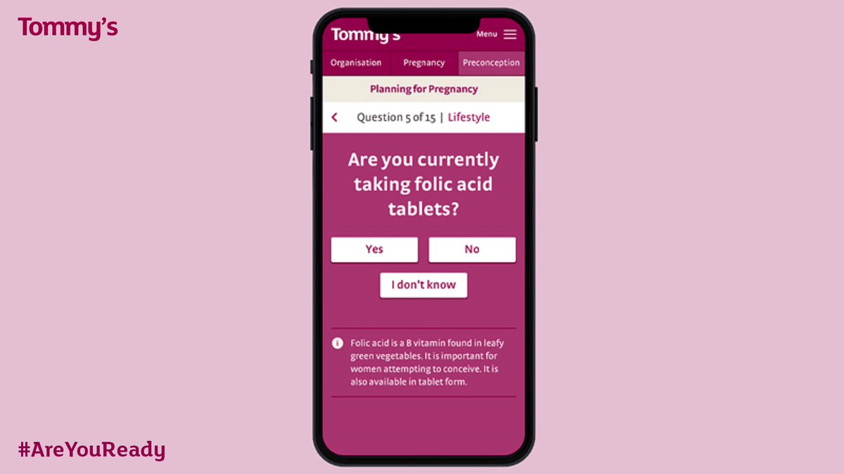 tommys's tweet photo. ‘Women get much less information before conception compared to during pregnancy.’ Jane Brewin, Tommy’s CEO. 

This is why we’re launching our #AreYouReady campaign and new digital tool today with @RCObsGyn, @PHE_UK and @UCL_IfWH. Find out more: https://t.co/LDVyJY4xLc https://t.co/Zl79qVnPJM