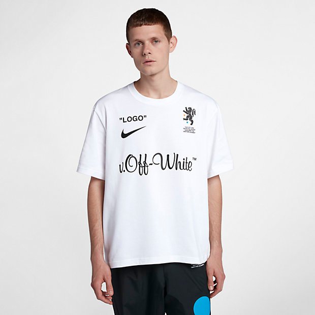 nike x off white tee black