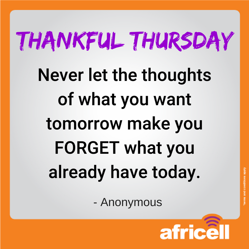 Before you worry about what you need to achieve tomorrow, thank God for what you already have today.
Good morning
#ThankfulThursday