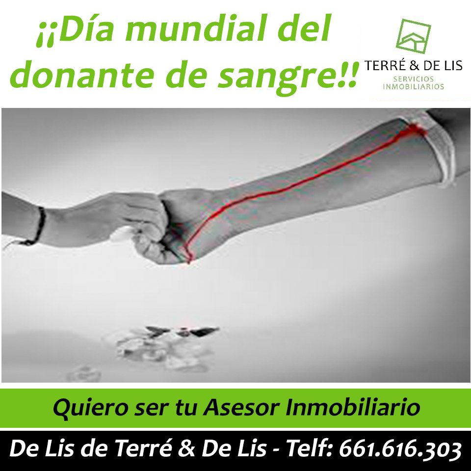 delisfiuza's tweet photo. #DíaMundialDelDonanteDeSangre #DonaSangreDaVida #RegalaVida  Quiero ser tu #AsesorInmobiliario  #TerreyDeLisServiciosInmobiliariosSL #DeLisAsesorInmobiliario #AsesoramientoFinanciero #VigoyComarca #ValMiñor #Baiona #Nigrán #Gondomar #BaixoMiño https://t.co/G4bBlxJHNq