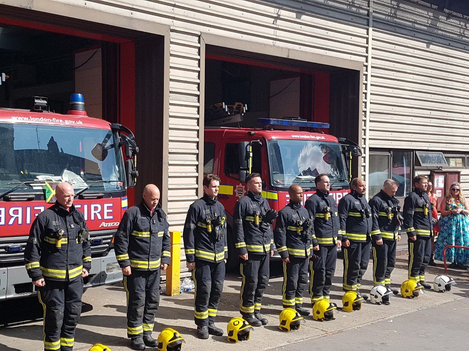 LondonFire's tweet photo. Today across the Brigade we will mark the anniversary of the #Grenfell Tower fire. At midday we will fall silent in memory of all those who died or lost loved ones, their homes and possessions https://t.co/V2IUGYEJQI https://t.co/HbWf0YlMs6