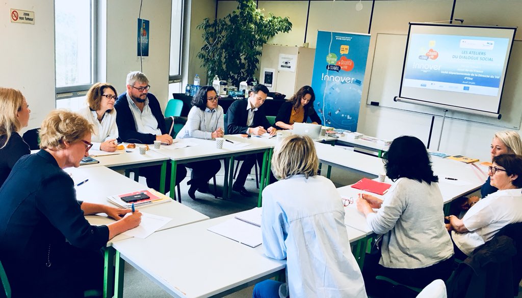 🔍[Semaine pour la qualité de vie au travail] Aujourd’hui, les participants des Ateliers du dialogue social dans le Val d’Oise s’intéressent aux thématiques d’égalité professionnelle F/H et de QVT ! #sqvt2018 #egapro #qvt <a href="/Prefet95/">Préfet du Val-d'Oise</a>