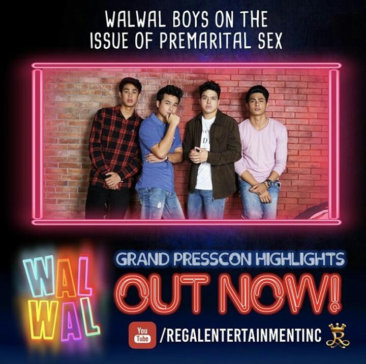 SMILEFORDONNY's tweet photo. Anong say and advice ng Walwal boys about premarital sex? Watch a new #WalWalExclusive video out now on @RegalFilms YouTube channel!
https://t.co/ulOWjvXAcz https://t.co/Vyhk8pmXur