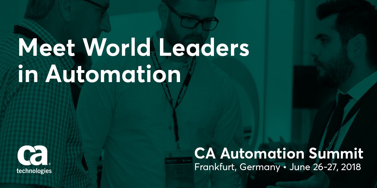 CAAutomation's tweet photo. Our #AutomationSummit will be a hotbed for those paving the way #Automation, make sure you stay ahead by making sure you don't miss out: https://t.co/zuzuHTJkdK #CAAS18 https://t.co/6bxhEOUnu5