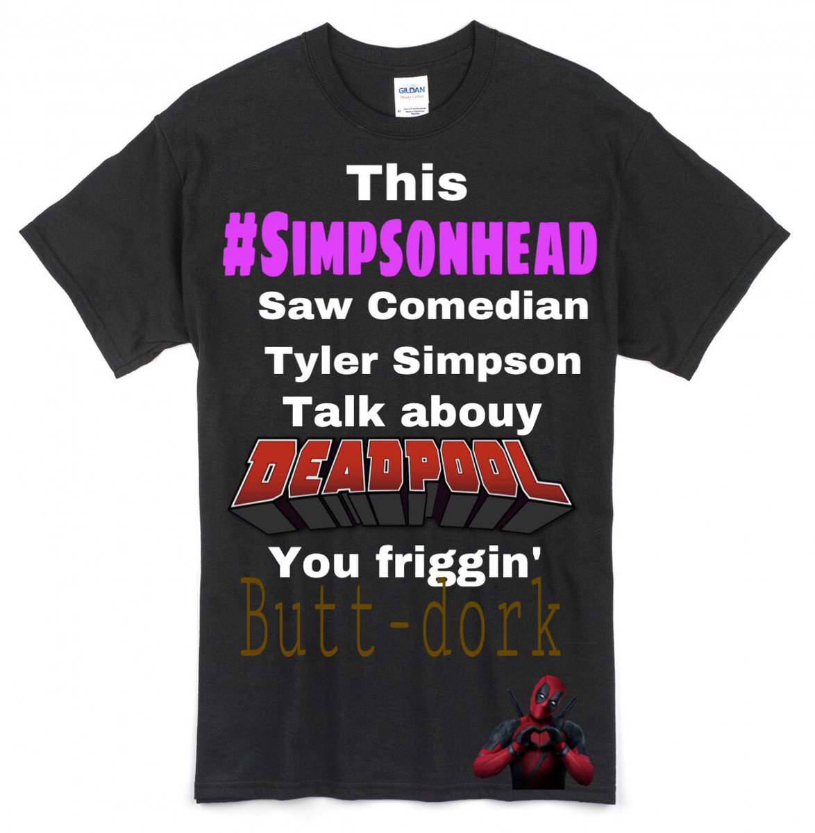 tyler_is_comedy's tweet photo. New #Simpsonhead merch from my new “An Hour of Material About Deadpool” tour https://t.co/MTXhWjSgQB