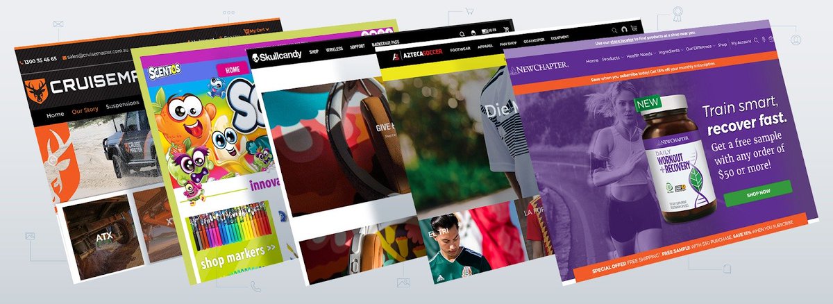 BigCommPartners's tweet photo. In case you missed it: Congratulations to this year's #BCDesignAwards Winners @newchapter, @skullcandy, @aztecasoccer, @scentos_weveel and Cruisemaster π Via @BigCommerce https://t.co/BpawTT76R2 https://t.co/1R5sS3GjMR
