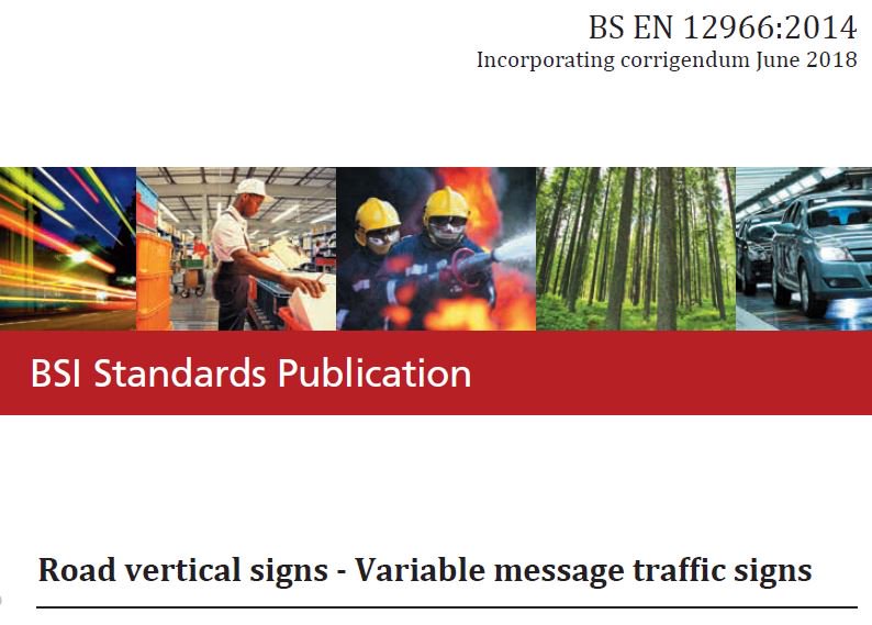 OptiConsulting's tweet image. BS EN12966 &apos;Variable Message Signs&apos; has now been published with the 2018 corrigendum … lets hope it resolves some of the confusion in recent months! #vms #BSI #variablemessagesigns