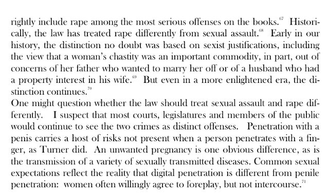 @spectatorcitizn @mey621 @mattyglesias @ezraklein It is a “factual” inaccuracy. The crime he committed was not rape. That is a simple fact of evidence at trial and state law. That many lay people would think otherwise does make something false true.

Also, I’d be surprised if any jurisdiction treats digital penetration as rape.